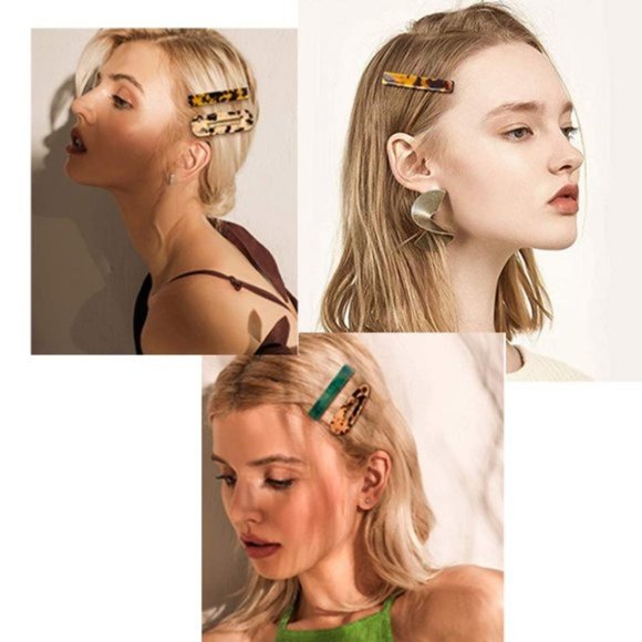 ⬇️ 9 Brandy Melville Marble Geo Hair Clip Hairpin - Picture 3 of 4